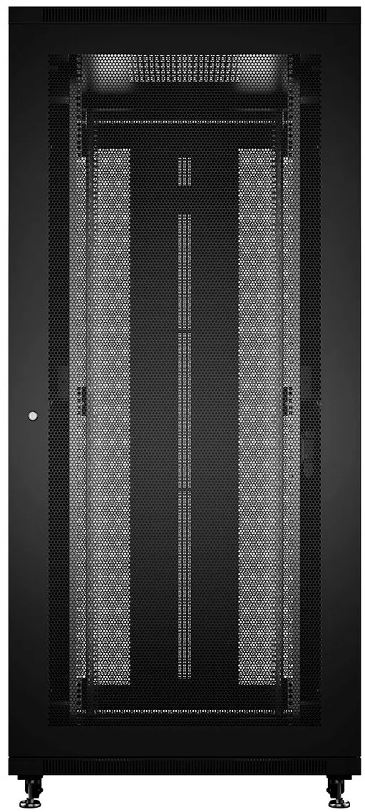 Cabeus ND-05C-47U80/100-BK Шкаф монтажный телекоммуникационный 19" напольный для распределительного и серверного оборудования 47U 800x1000x2277mm (ШхГхВ) передняя и задняя перфорированные двери, ручка