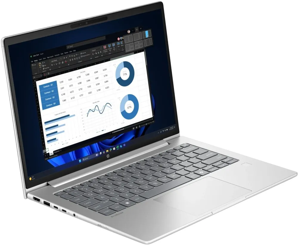 Ноутбук HP ProBook 4 G1i Ultra 5 225U 16Gb SSD512Gb Intel Iris Xe graphics 14" FHD (1920x1080)/ENGKBD без ОС silver WiFi BT Cam (AD2M0ET)