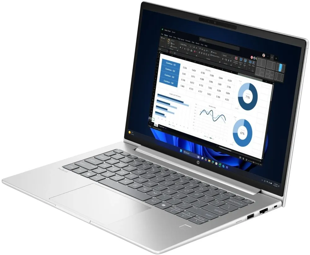 Ноутбук HP ProBook 4 G1i Ultra 5 225U 16Gb SSD512Gb Intel Iris Xe graphics 14" FHD (1920x1080)/ENGKBD без ОС silver WiFi BT Cam (AD2M0ET)