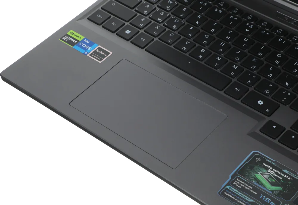 Ноутбук Maibenben X16C-i73756 Core i7 13700HX 16Gb SSD512Gb NVIDIA GeForce RTX 5060 8Gb 16" IPS QHD+ (2560x1600) Windows 11 Home grey WiFi BT Cam 5200mAh (X16C-I737560FERHG4E10)
