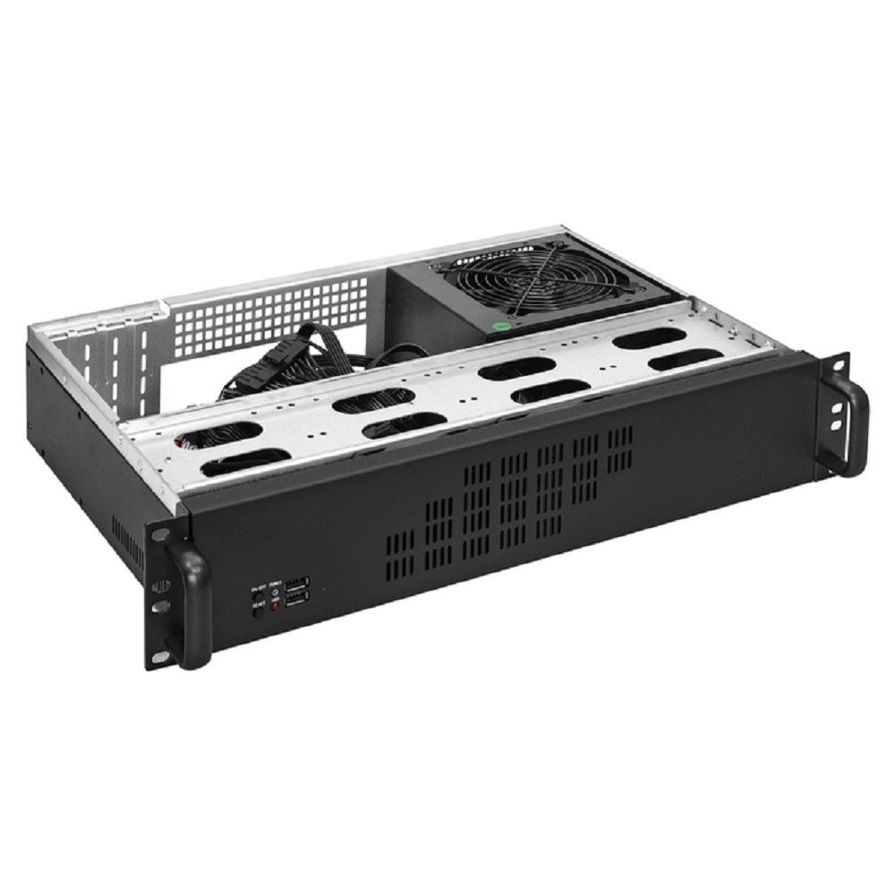 Exegate EX297712RUS Серверный корпус ExeGate Pro 2U300-04 <RM 19", высота 2U, глубина 300, БП 1000PPH-SE, USB>