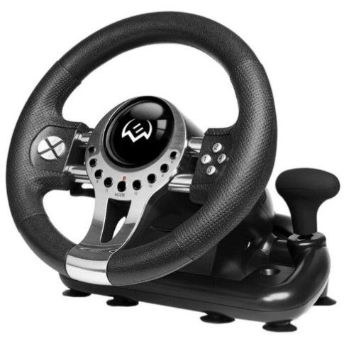 Руль Sven GC-W700 12кноп. (с педалями) черный/серебристый