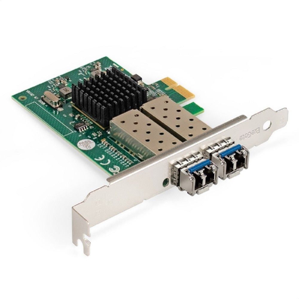 Exegate EX299087RUS Комплект: Сетевой адаптер SFP ExeGate EXE-82576-F2+2x Трансивер Single-Mode до 20км ExeGate EXT-1G-SM1310-LC2-20KM (EX296229RUS: PCI-E x1 v2.0, порты 2x SFP (10/100/1000Mb/s), Gig