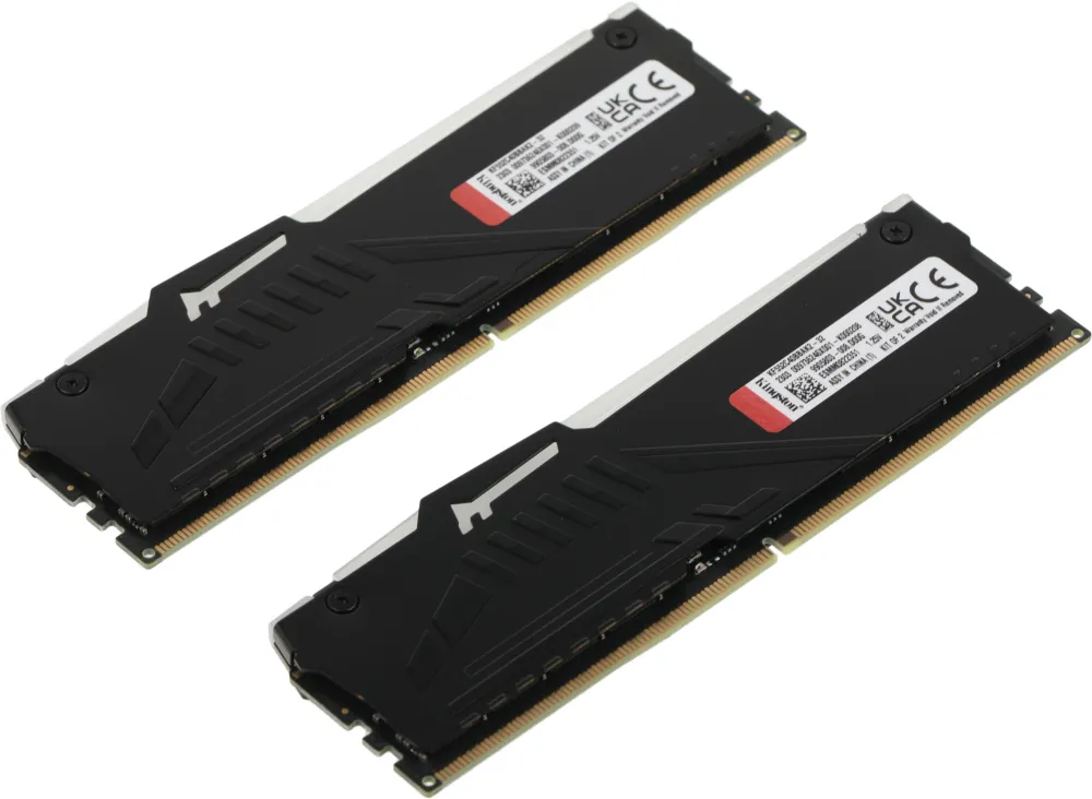 Модуль памяти Kingston 32GB DDR5 5200 DIMM FURY Beast RGB Gaming Memory KF552C40BBAK2-32 Non-ECC, CL40, 1.25V, 1RX8 (Kit of 2), RTL (328561)