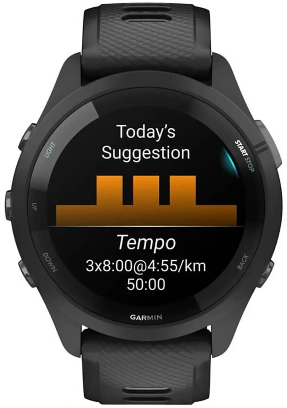 Смарт-часы Garmin Forerunner 265 1.3" AMOLED корп.черный рем.черный (010-02810-10)