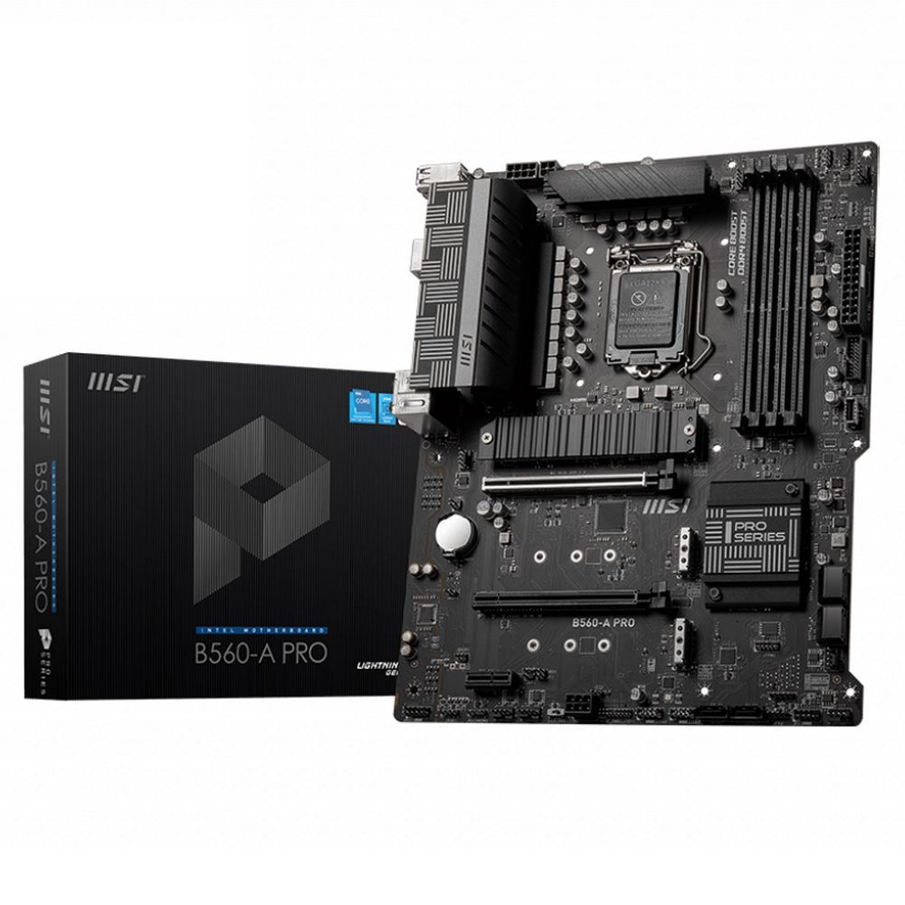 Материнская плата MSI B560-A PRO MS-7D15\B560-A PRO\601-7D15-070,30\801-7D15-014\STD OPT:A B560-A PRO, B560,LGA1200,4DDR4,2PCI-Ex16, 1PCI-Ex1, 3M.2, 6SATA3,1USB3.2 Gen2x2, 6U\ (864316)