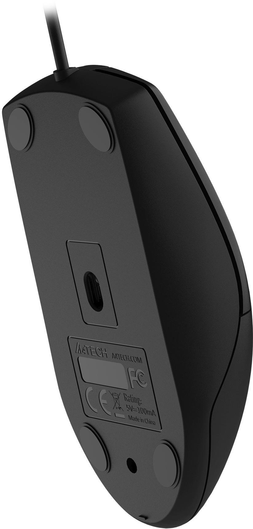 Мышь A4Tech OP-335S черный оптическая 1200dpi silent USB 3but