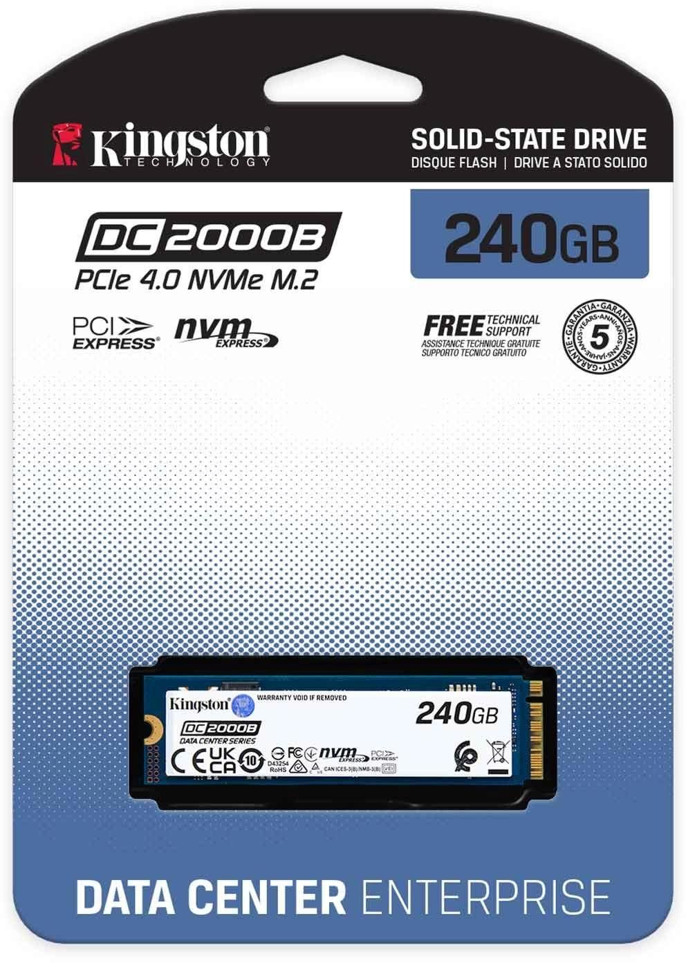 Твердотельный накопитель SSD Kingston SEDC2000BM8/240G M.2 2280 240GB DC2000B Enterprise SSD PCIe Gen4x4