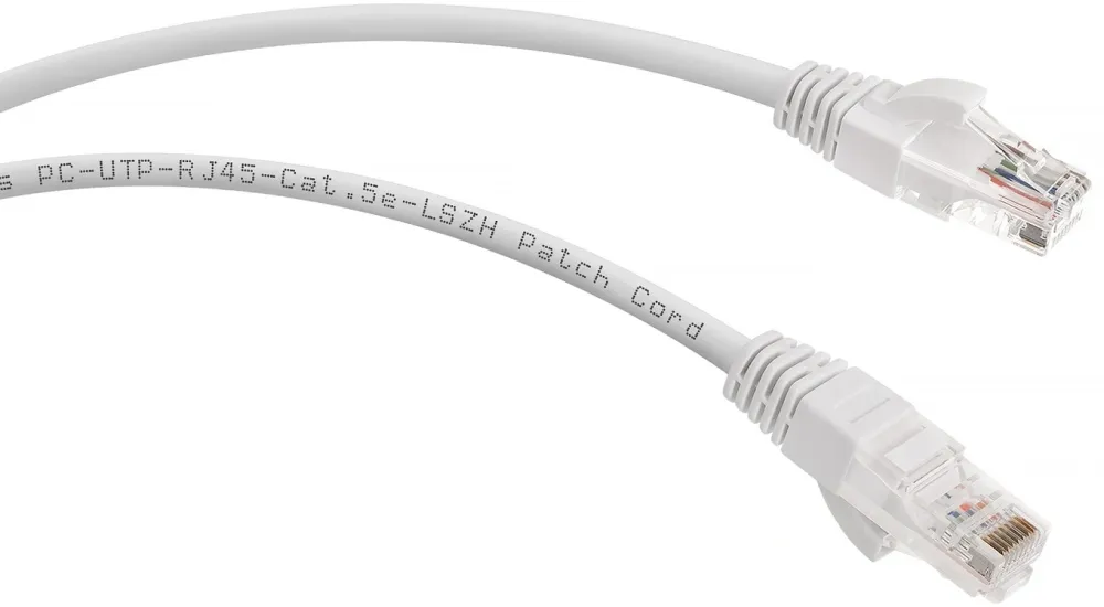 Патч-корд Cabeus PC-UTP-RJ45-Cat.5e-0.15m-WH-LSZH U/UTP RJ-45 вил.-вилка RJ-45 кат.5E 0.15м белый LSZH