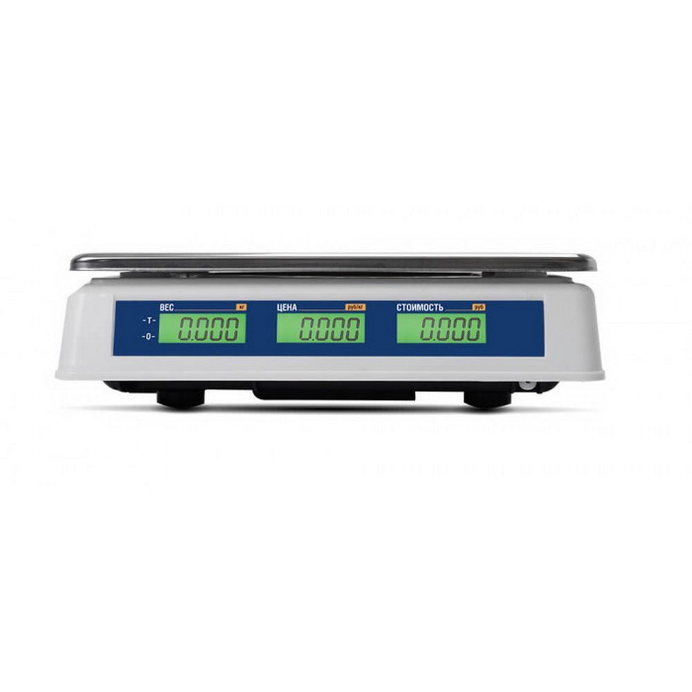 Торговые настольные весы M-ER 223 AC-15.2 "Mary" LCD, белые, 15кг. (3621)