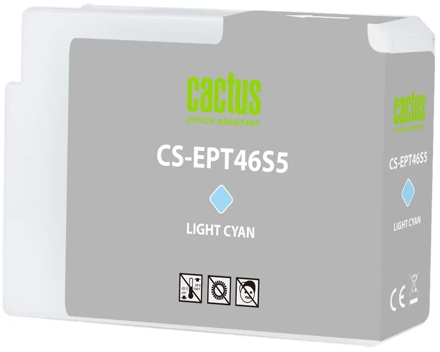 Картридж струйный Cactus CS-EPT46S5 T46S5 св.голуб.пигм. (30мл) для Epson SureColor SC-P700 с чипом