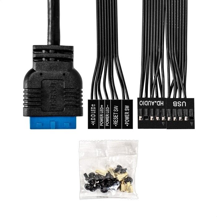 Exegate EX299244RUS Корпус Minitower ExeGate BAA-308U2-UNS350 (mATX, БП UNS350 с вент. 12см, 1*USB+2*USB3.0, HD Audio, черный)