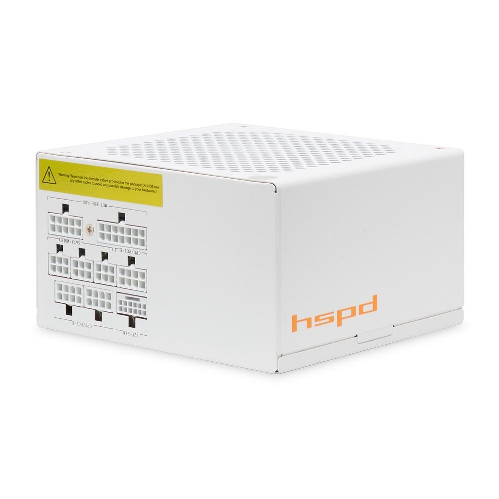 Блок питания/ Power Supply HSPD, 850W 80+ Gold (ATX, 3.1, PCIe 5.1, Full modular, 1x24(20+4)pin 600mm, 1xCPU*2 8(4+4)pin 700mm, 2xPCIe*2 8(6+2)pin 600+150mm, 1x12V(2x6) 12+4pin 600W 550mm, 2xSATA*4 500+150+150+150mm, 1xMOLEX*3 500+150+150mm , Active, 120x