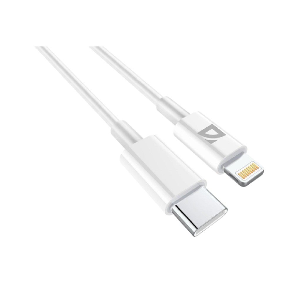 Defender USB кабель F182 TypeC-Lightning 2м, 20Вт, PD, TPE,белый, пакет (87539)