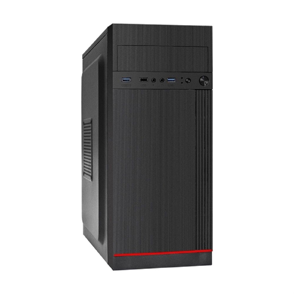 Exegate EX299325RUS Корпус Miditower ExeGate AA-442U2-UNS350 (ATX, БП UNS350 с вент. 12см, 1*USB+2*USB3.0, аудио, черный)
