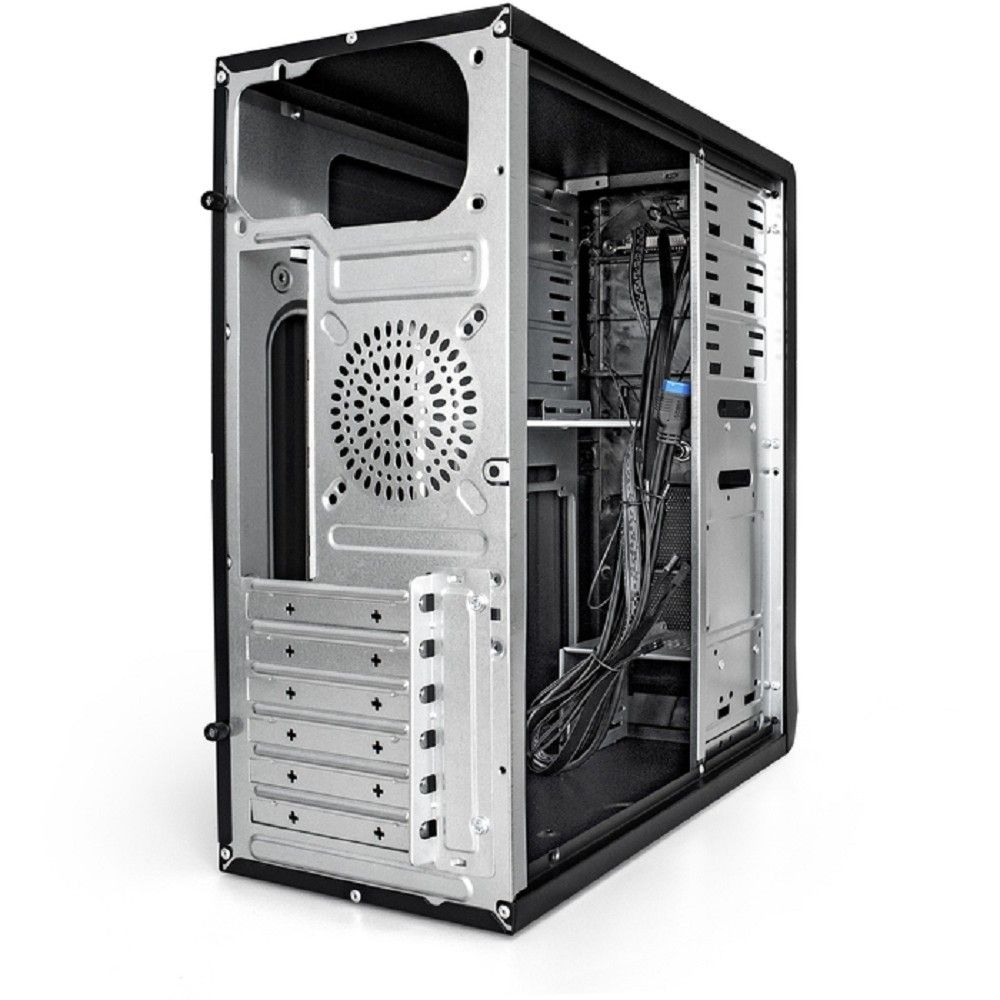 Exegate EX283214RUS Корпус Miditower ExeGate CP-603UB Black, ATX, <без БП>, 2*USB+2*USB3.0, Audio, замок блокировки кнопки питания