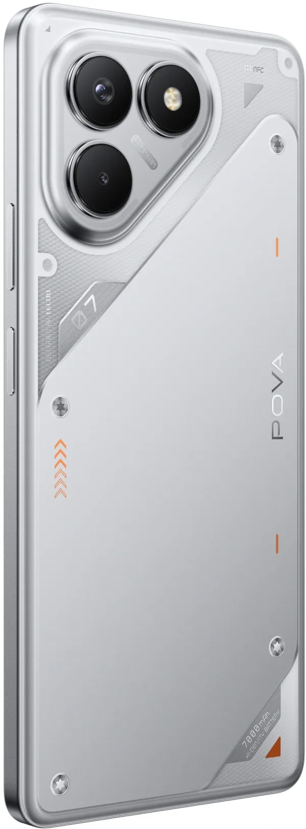 Смартфон Tecno Pova 7 Neo 256Gb 8Gb серебристый моноблок 3G 4G 2Sim 6.8" 1080x2460 Android 14 108Mpix 802.11 a/b/g/n/ac NFC GPS GSM900/1800 Protect FM