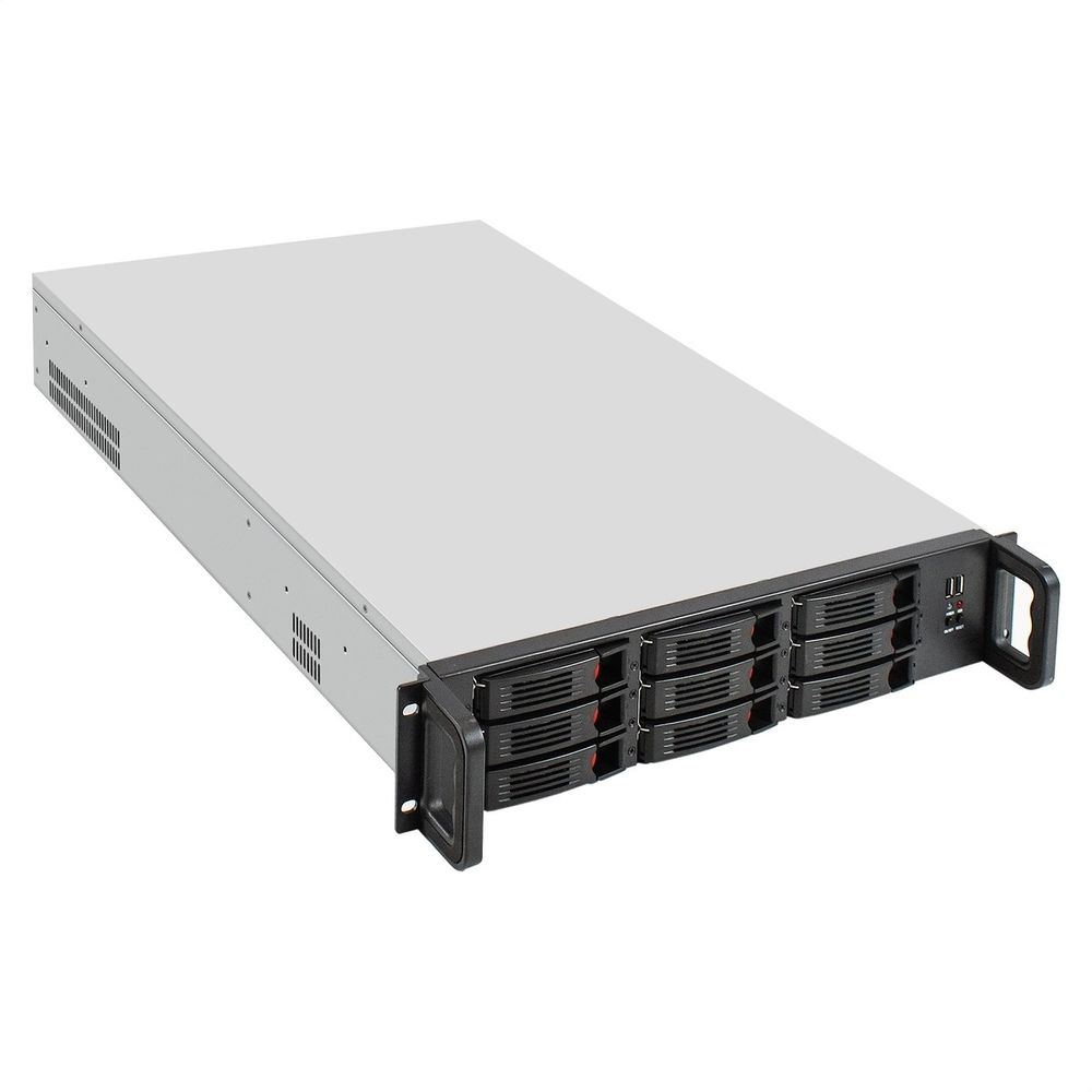 Exegate EX294281RUS Серверная платформа ExeGate Pro 2U650-HS09 <RM 19", высота 2U, глубина 650, Redundant БП 2x1000W, 9xHotSwap, 2*USB>