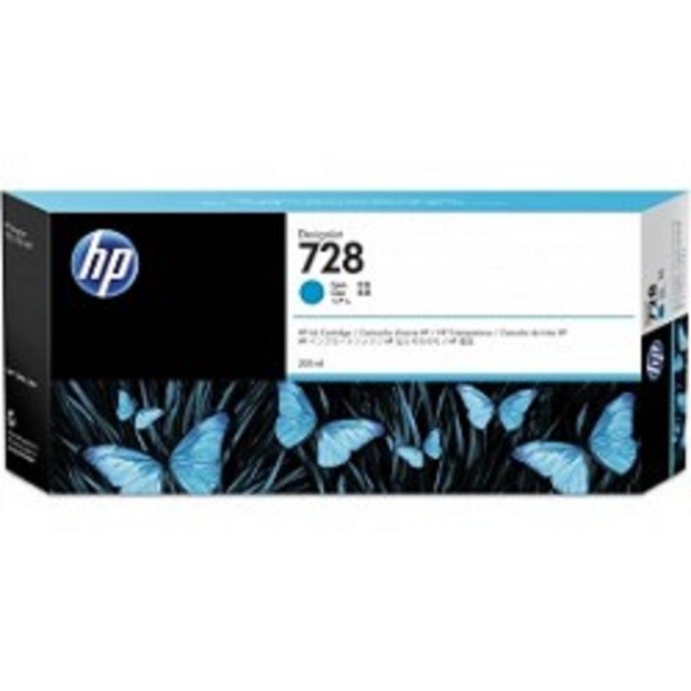 Картридж струйный HP 728 F9K17A голубой (300мл) для HP DJ T730/T830
