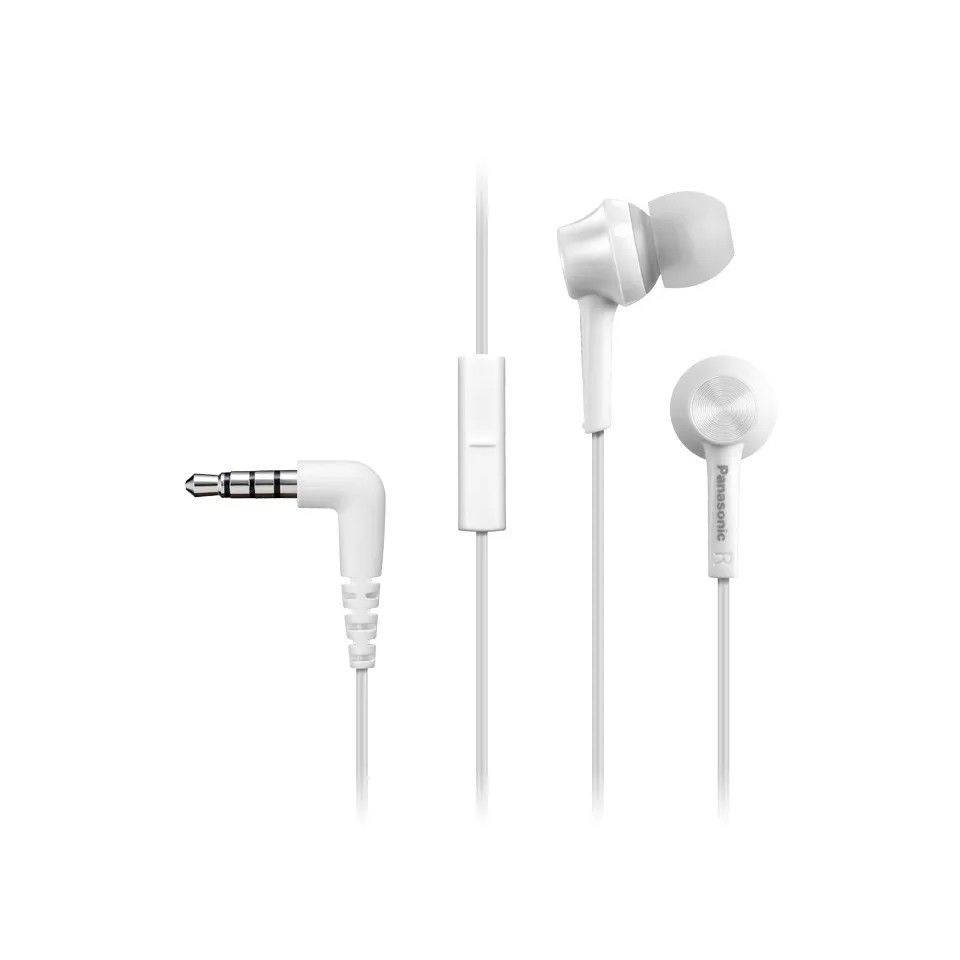 Гарнитура внутриканальные Panasonic RP-TCM115GC 1.2м белый проводные в ушной раковине (RP-TCM115GCW)