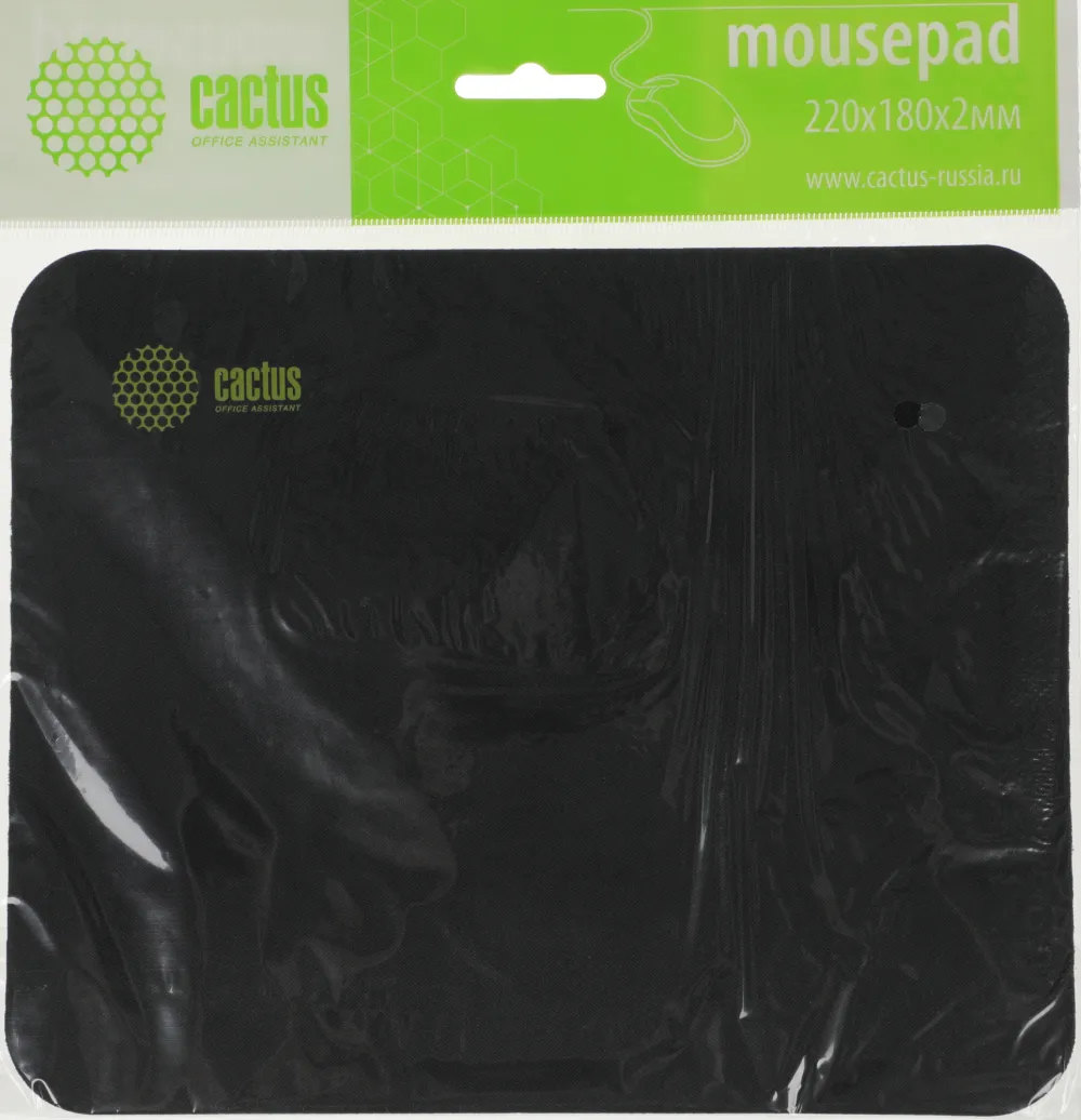 Коврик для мыши Cactus Black черный 220x180x2мм (CS-MP-P01XS)