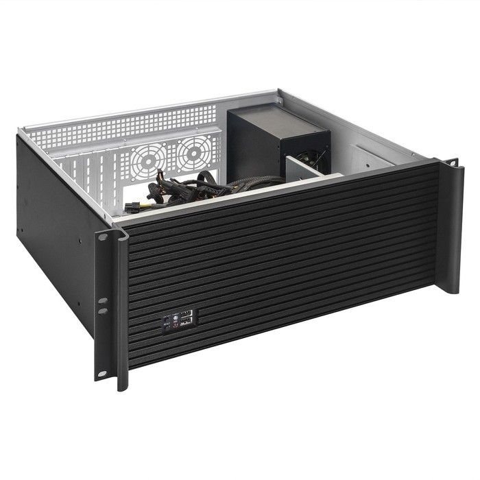Exegate EX293546RUS Серверный корпус ExeGate Pro 4U390-05 <RM 19", высота 4U, глубина 390, БП 1100ADS, USB>