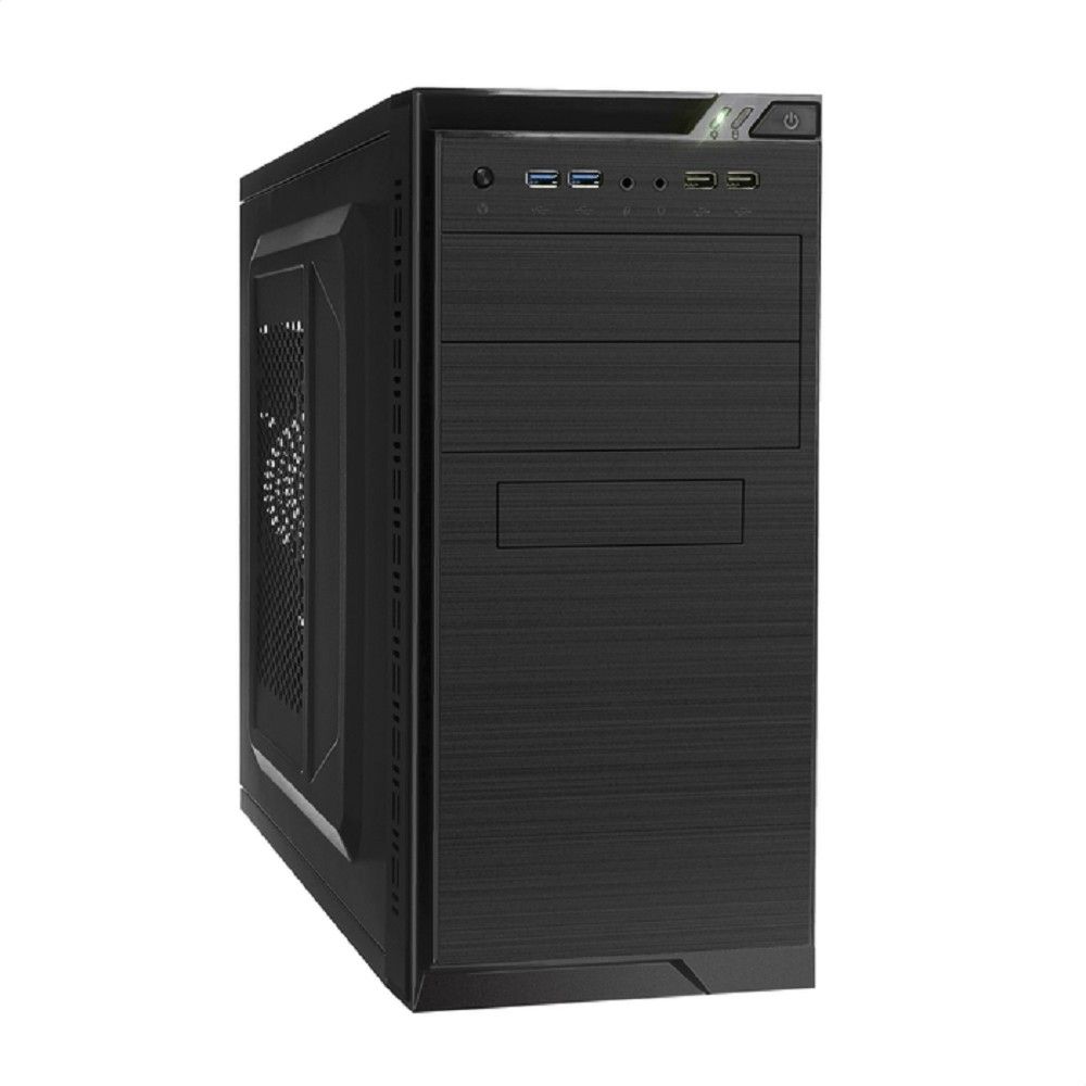 Exegate EX272744RUS Корпус Minitower Exegate QA-412U Black, mATX, <XP350, Black, 120mm>, 2*USB+2*USB3.0, Audio