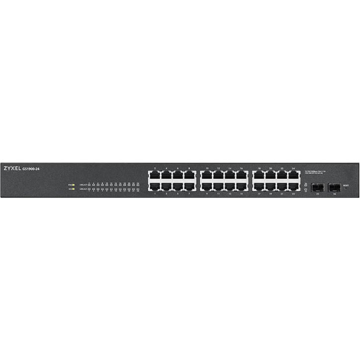 Коммутатор Zyxel GS1900-24-EU0102F (L2) 24x1Гбит/с 2SFP управляемый