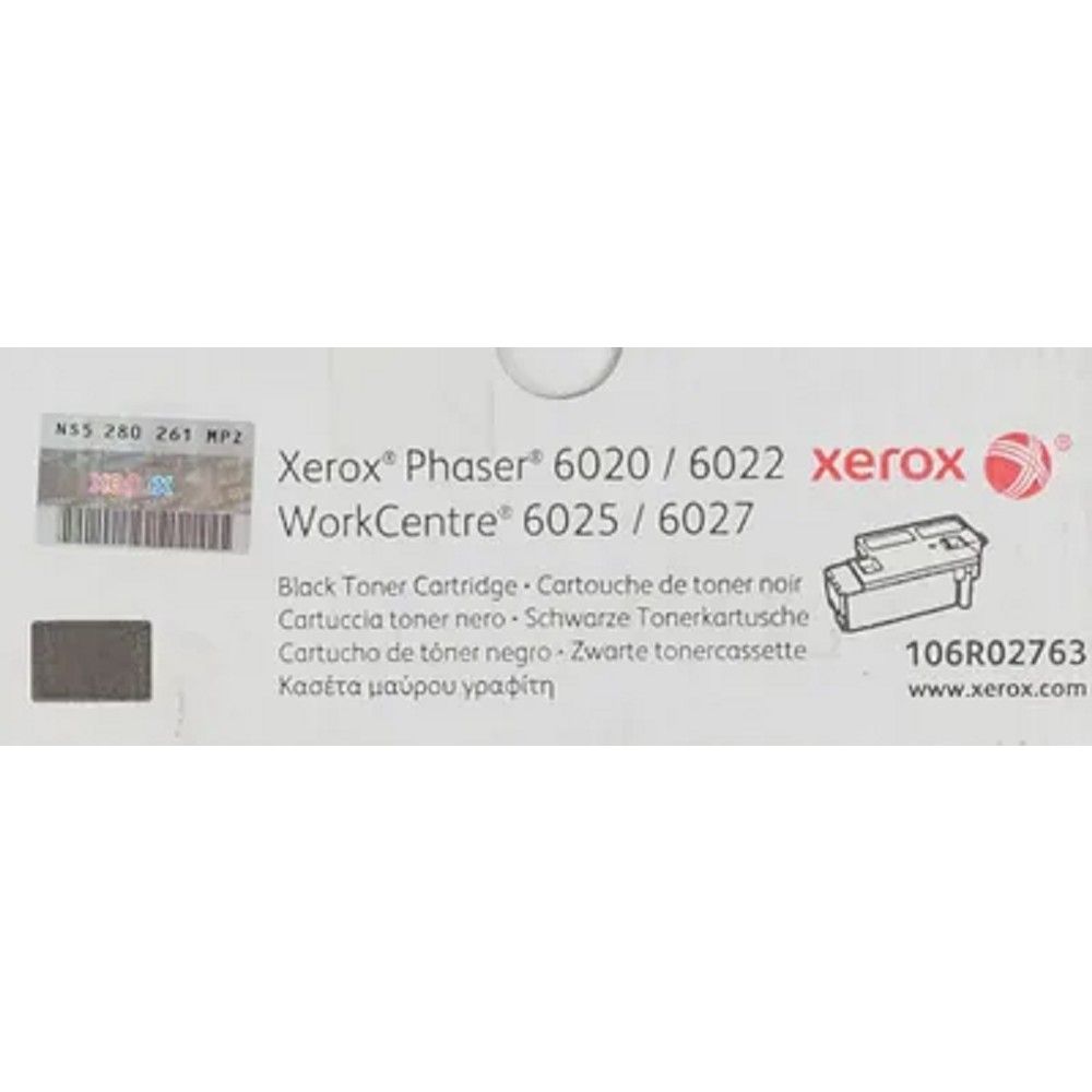 Картридж лазерный Xerox 106R02763 черный (2000стр.) для Xerox Phaser 6020/6022/6025/6027