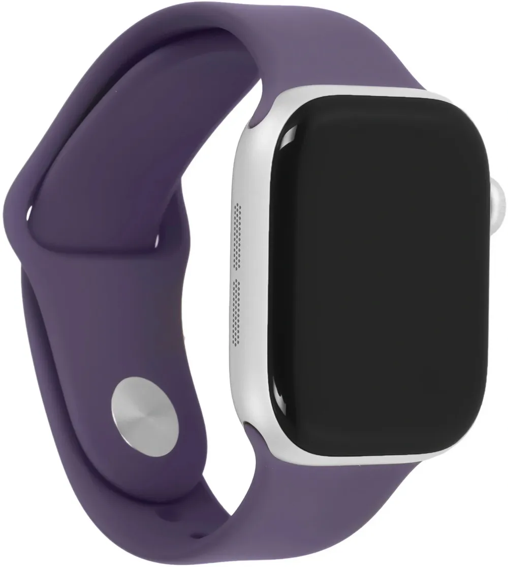 Смарт-часы Apple Watch Series 11 A3333 46мм OLED корп.серебристый Sport Band рем.фиолетовый разм.брасл.:M/L (MEVA4AM/A)