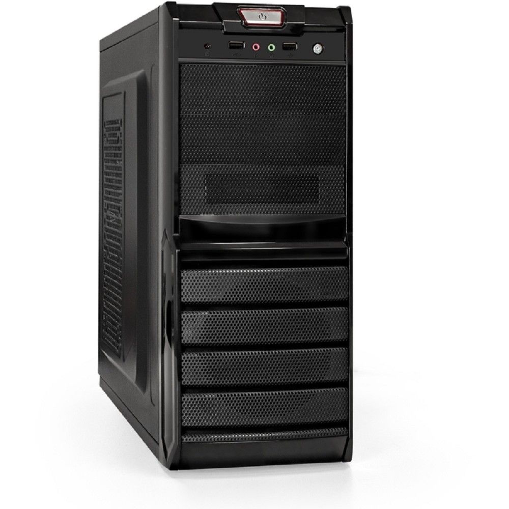 Exegate EX278400RUS Корпус Miditower Exegate XP-329S Black, ATX, <XP600, Black,120mm>, 2*USB, Audio