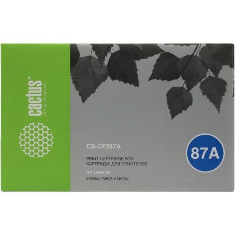 Картридж лазерный Cactus CS-CF287A CF287A черный (9000стр.) для HP LJ M506dn/M506n/M506x