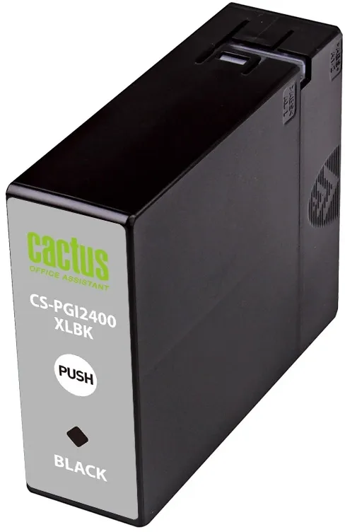 Картридж струйный Cactus CS-PGI2400XLBK PGI-2400XLBK черный пигментный (74.6мл) для Canon MAXIFY iB4040/ МВ5040/ МВ5340 с чипом