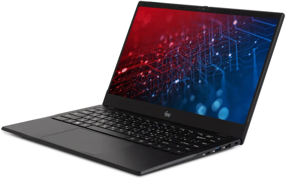 Ноутбук IRU Planio 14ING N-series N100 8Gb SSD512Gb Intel UHD Graphics 14" IPS FHD (1920x1080) FreeDOS black WiFi BT Cam 6000mAh (2058899)