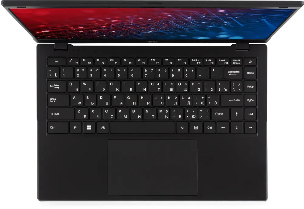Ноутбук IRU Planio 14ING N-series N100 8Gb SSD512Gb Intel UHD Graphics 14" IPS FHD (1920x1080) FreeDOS black WiFi BT Cam 6000mAh (2058899)