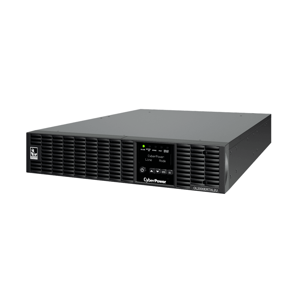 ИБП CyberPower OL2000ERTXL2U {Online, 2000VA/1800W USB/RS-232/Dry/EPO/SNMPslot/RJ11/45/ВБМ (8 С13, 1 C19) 9Ач х6}