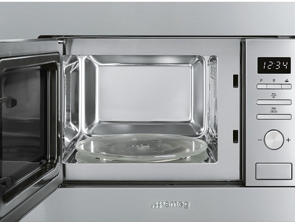 Встраиваемая микроволновая печь SMEG/ Встраиваемая микроволновая печь, 60 см, высота 39 см, нержавеющая сталь