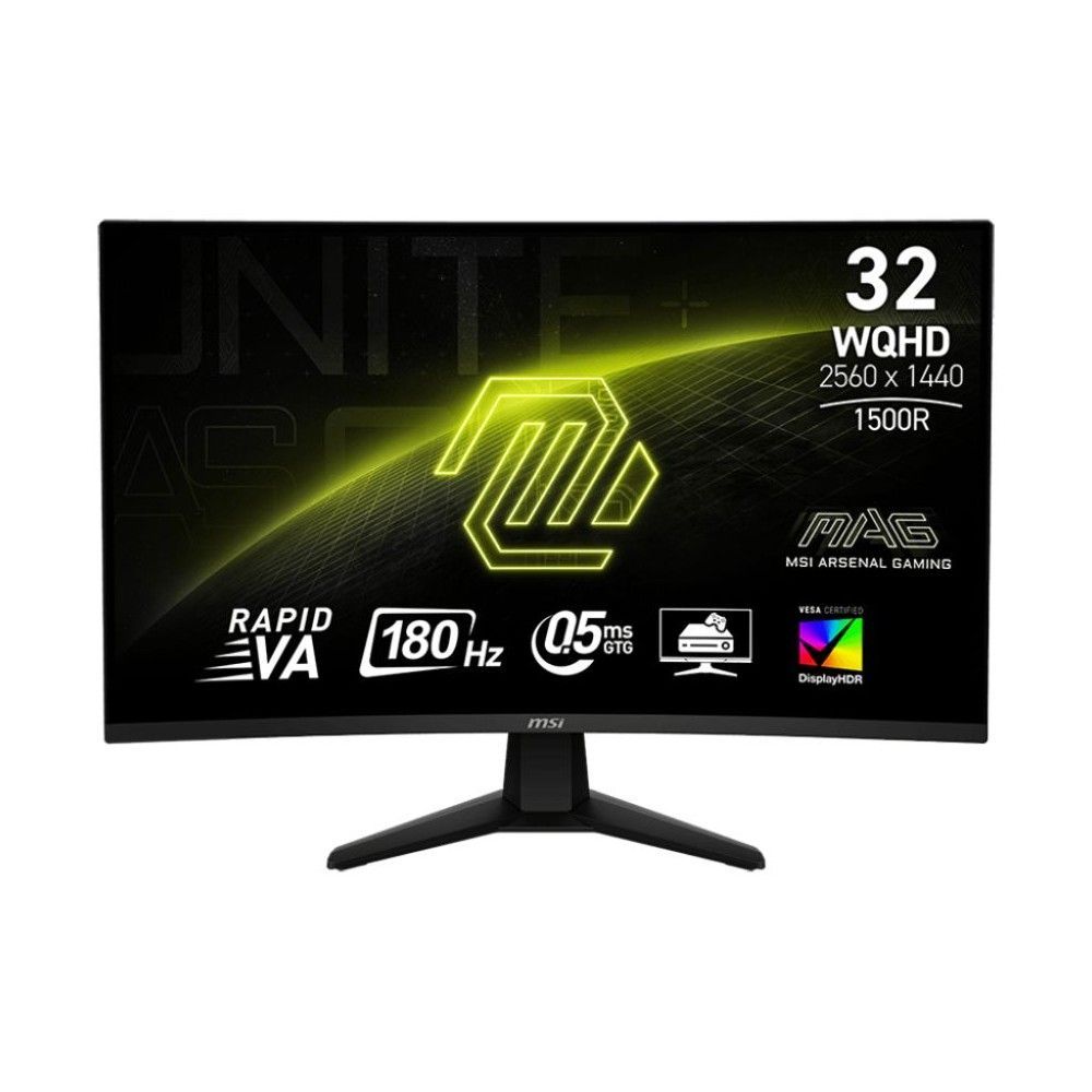 MSI MAG 31.5" 32CQ6F {VA Curved 2560x1440 180Hz 0.5ms 400cd HDMI DisplayPort}