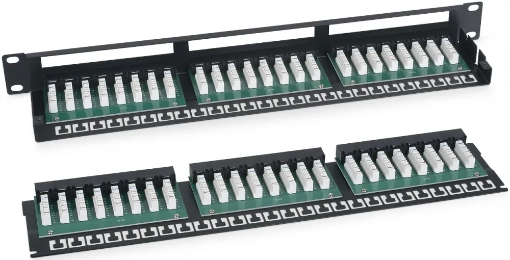Патч-панель Cabeus PLHD-48-CAT.5E-DUAL 19" 1U 48xRJ45 кат.5E UTP