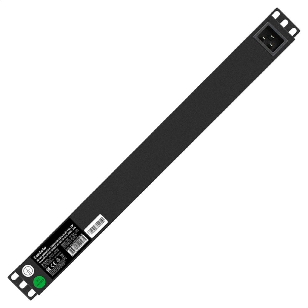 Exegate EX280865RUS Блок розеток ExeGate ServerPro PDU-19H007 Al-12C13-C20, 19",1U,алюм, 12 IEC 320 C13, С20