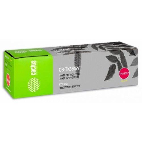 Картридж лазерный Cactus CS-TK8305Y TK-8305Y желтый (15000стр.) для Kyocera Mita 3050/3051/3550/3551