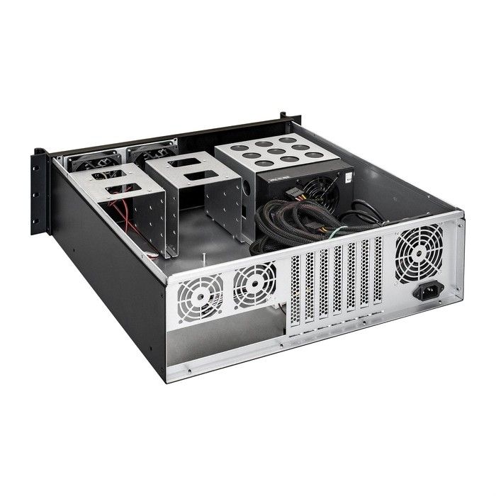 Exegate EX292694RUS Серверный корпус ExeGate Pro 3U450-08 <RM 19", высота 3U, глубина 450, БП 400ADS, USB>