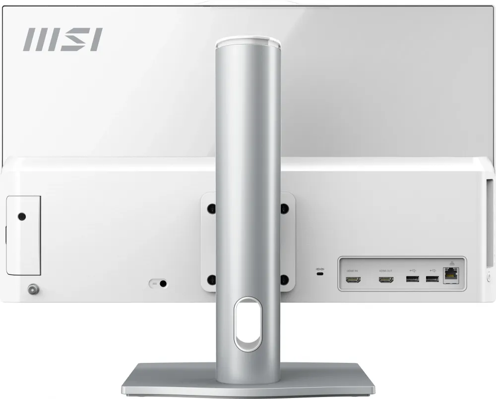 Моноблок MSI Modern AM242P 1M-1020XRU 23.8" Full HD Core 7 150U (1.8) 16Gb SSD512Gb Graphics без ОС GbitEth WiFi BT 120W клавиатура мышь Cam белый 1920x1080
