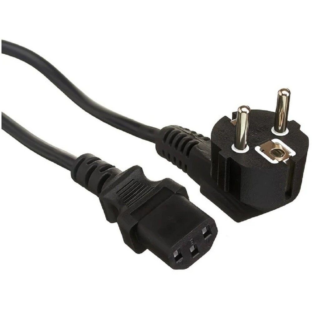 Exegate EX297779RUS Кабель питания Power PC-1,5P (Евровилка угловая Schuko->C13, VDE-250V-3*0.5mm2, медь, черный, 6A, 1.5м)