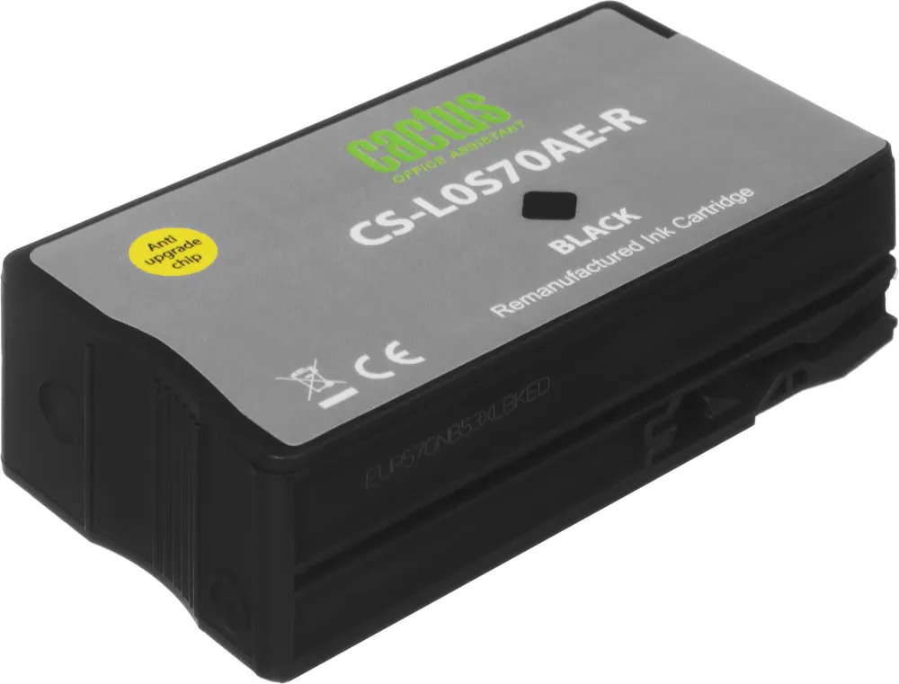 Картридж струйный Cactus CS-L0S70AE-R 953XL черный (54мл) для HP OJ Pro 7740/8210/8218/8710/8715 с чипом