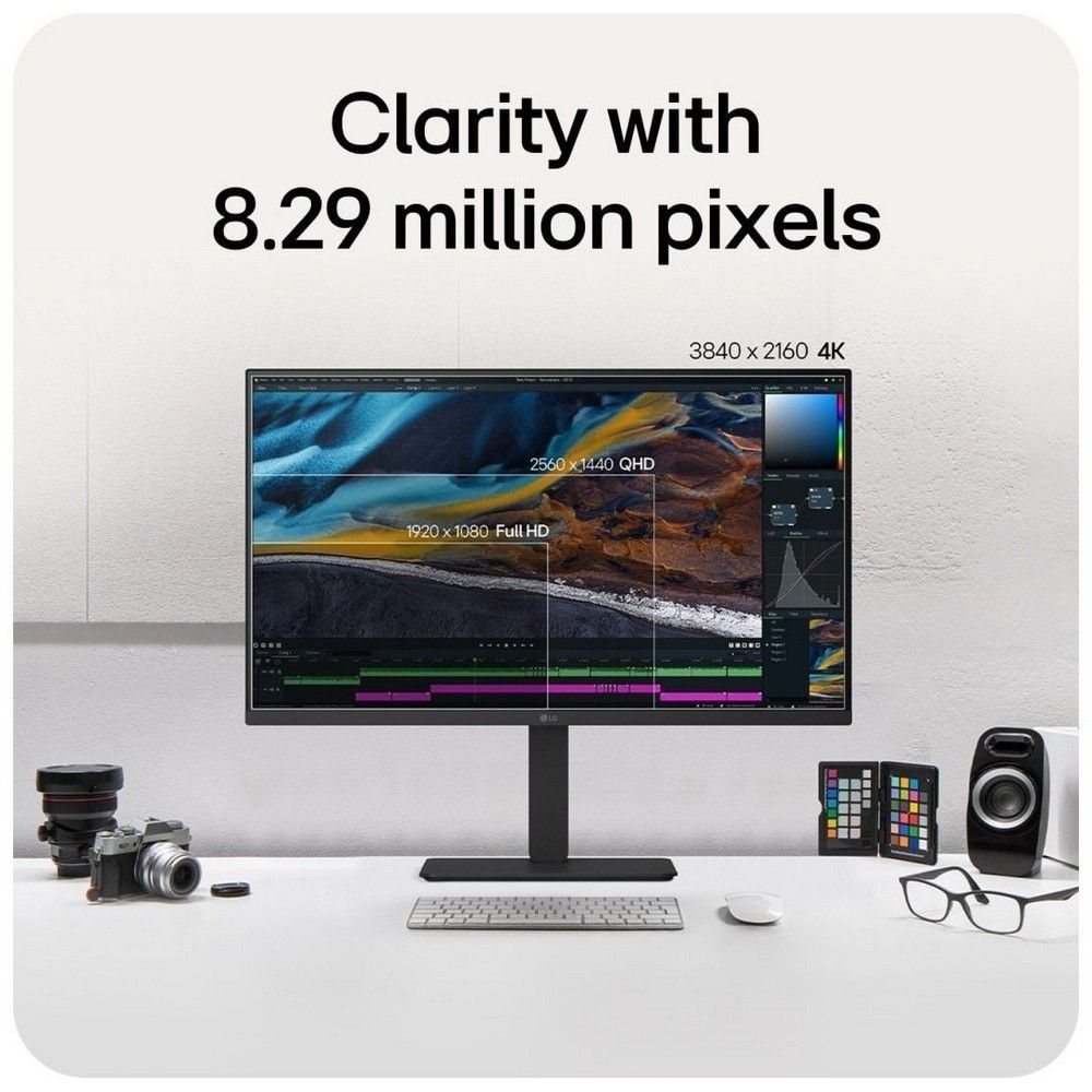 Монитор LG 31.5" 32U720A-B черный VA LED 16:9 HDMI M/M матовая HAS Piv 3000:1 250cd 178гр/178гр 3840x2160 60Hz DP 4K USB 8.1кг