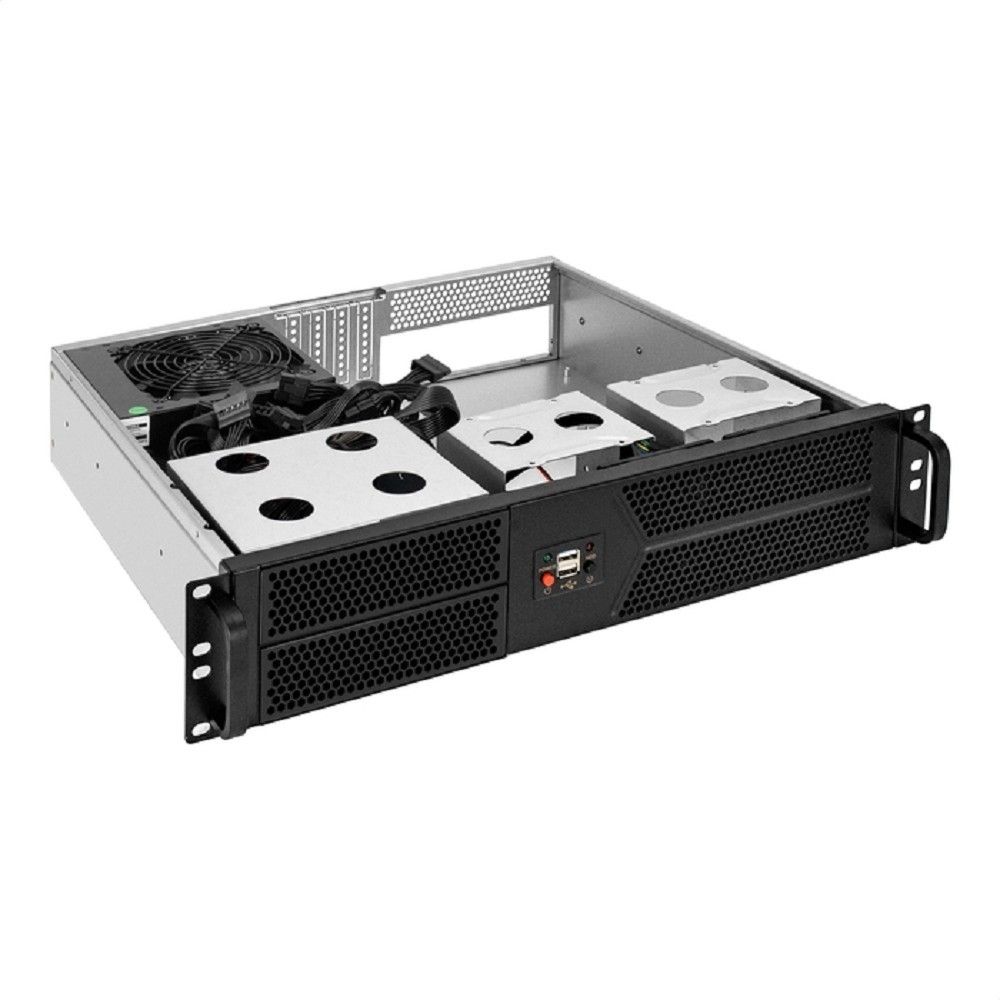 Exegate EX299988RUS Серверный корпус ExeGate Pro 2U400-04 <RM 19", высота 2U, глубина 400, БП 900PAS, 2*USB>