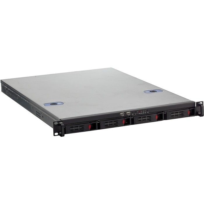 Exegate EX288493RUS Серверный корпус ExeGate Pro 1U660-HS04 <RM 19", высота 1U, глубина 660, БП 1U-800ADS, 4xHotSwap, USB>