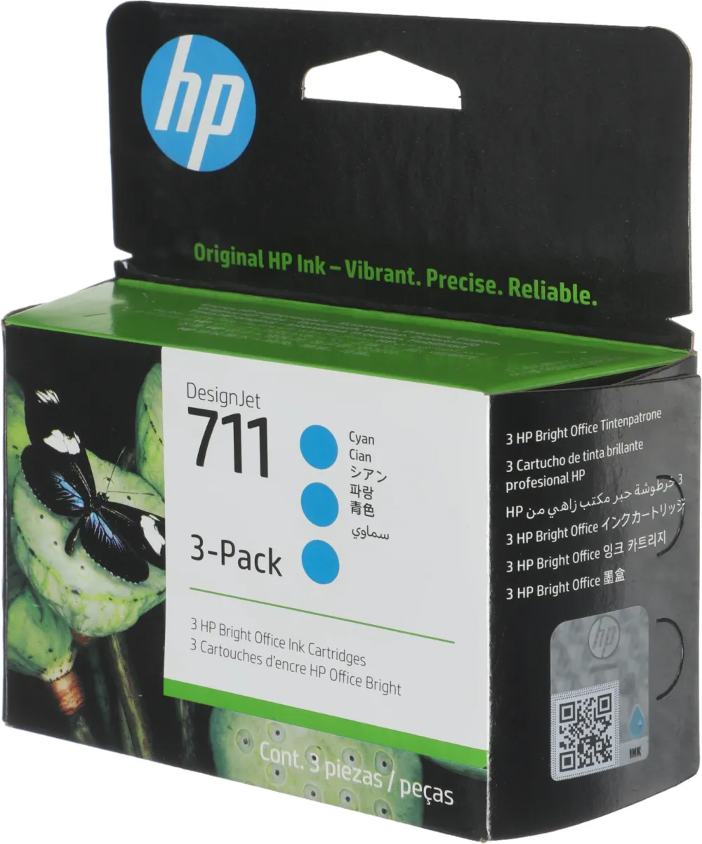 Картридж струйный HP 711 CZ134A голубой тройная упак. (29мл) для HP DJ T120/T520