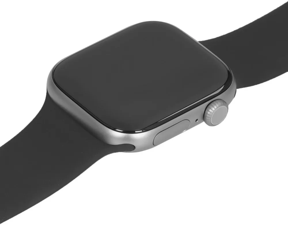 Смарт-часы Apple Watch Series 11 A3331 42мм OLED корп.серый космос Sport Band рем.черный разм.брасл.:M/L (MEQX4LW/A)